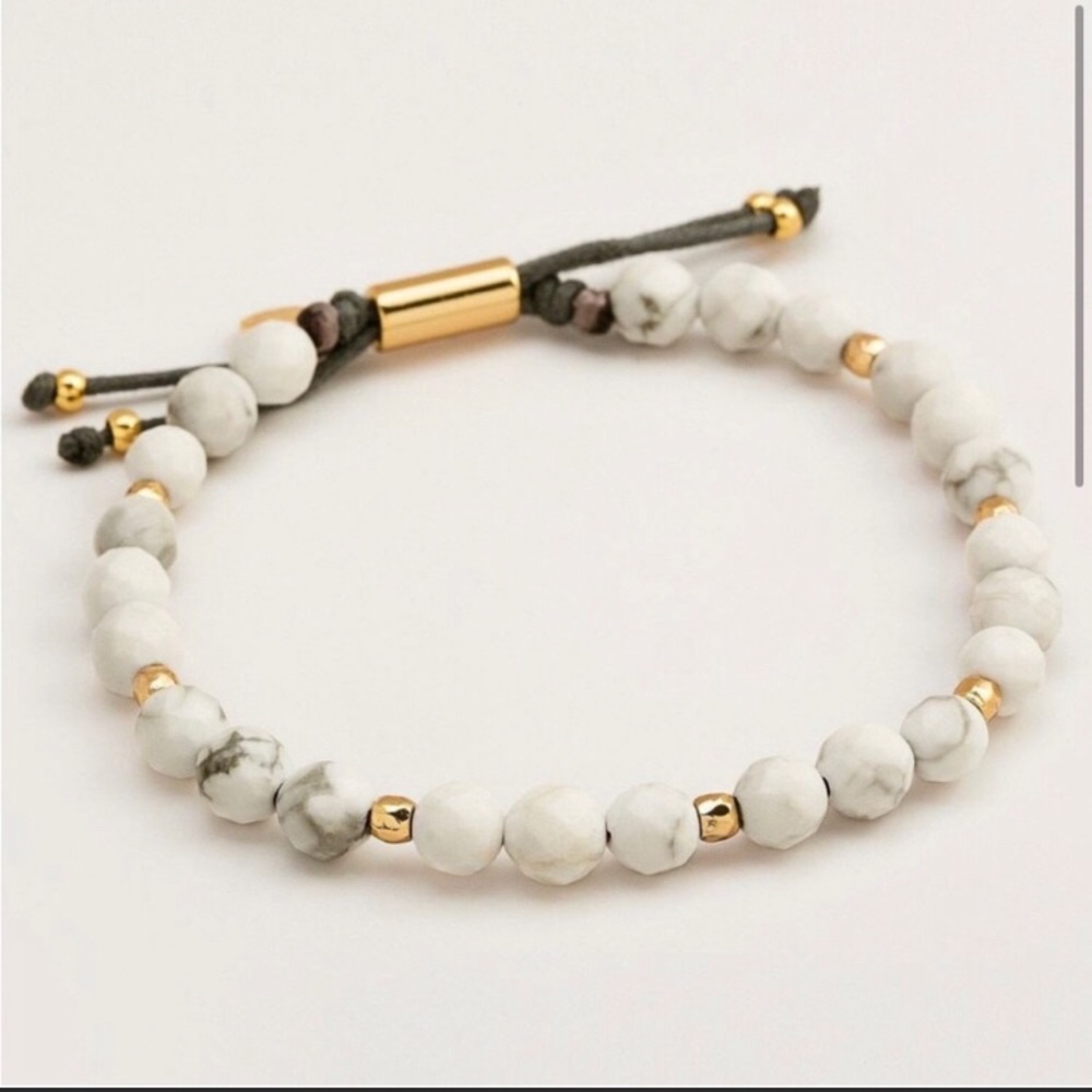 GORJANA POWER GEMSTONE BEADED BRACELET - HOWLITE